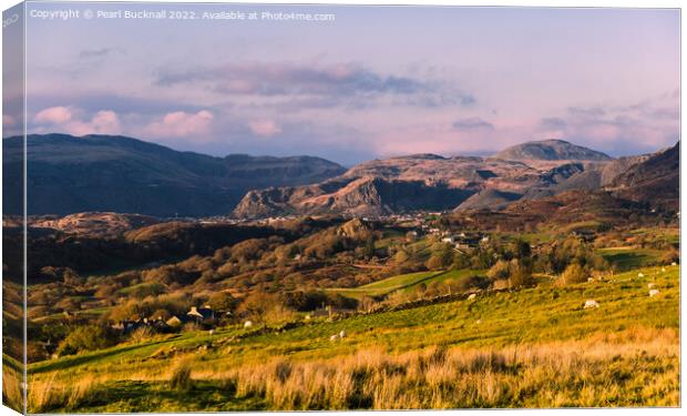  Blaenau Ffestiniog from Llan Ffestiniog Wales Canvas Print by Pearl Bucknall