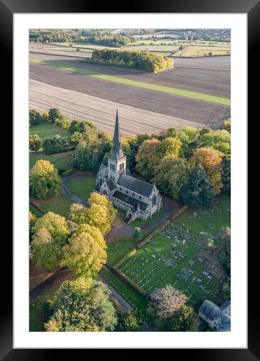 Wentworth In Autumn Framed Mounted Print by Apollo Aerial Photography