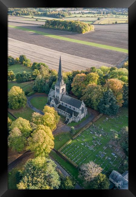 Wentworth In Autumn Framed Print by Apollo Aerial Photography