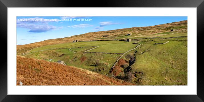 Stonesdale Banty Barns Framed Mounted Print by David Hare