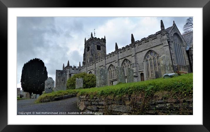 St Neot Church, Cornwall. Framed Mounted Print by Neil Mottershead