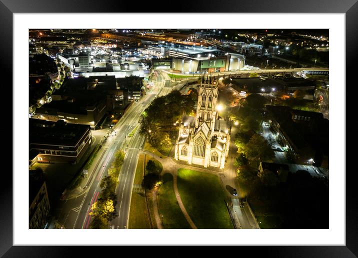 Minster Church Of St George Framed Mounted Print by Apollo Aerial Photography