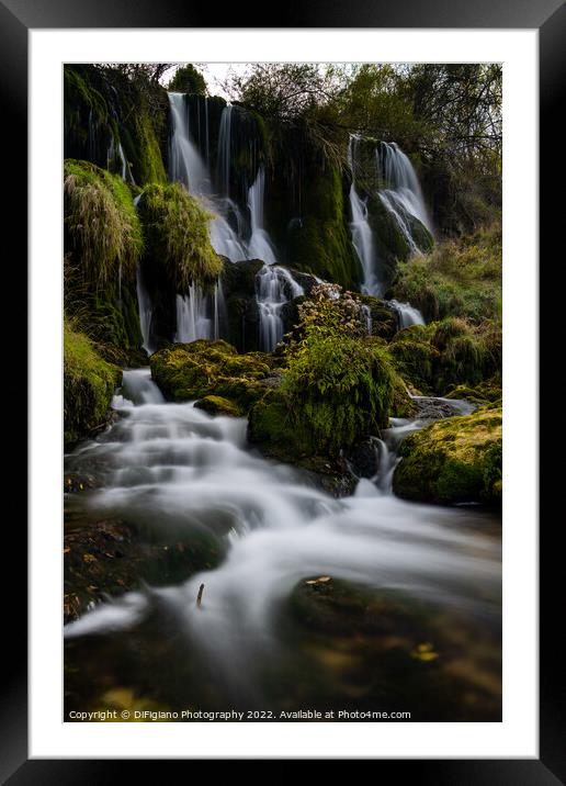 Kravica Falls Framed Mounted Print by DiFigiano Photography