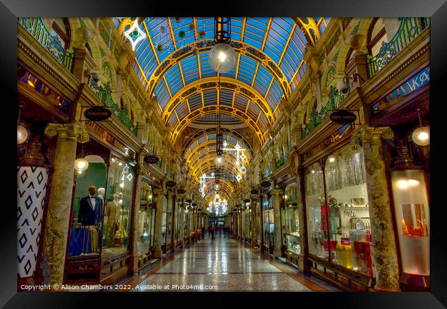 Leeds County Arcade Framed Print by Alison Chambers