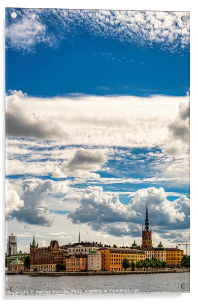 Stockholm Gamla Stan Townscape Acrylic by Antony McAulay