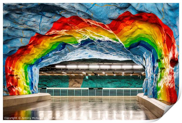 Stockholm Tunnelbana Stadhus Station Print by Antony McAulay
