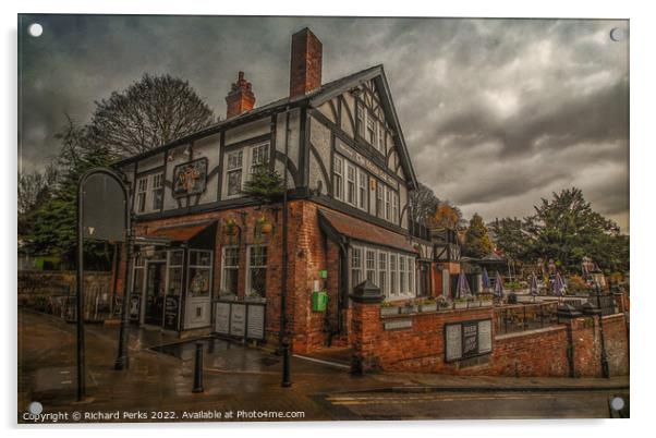 Worlds End Pub, Knaresborough (HDR) Acrylic by Richard Perks