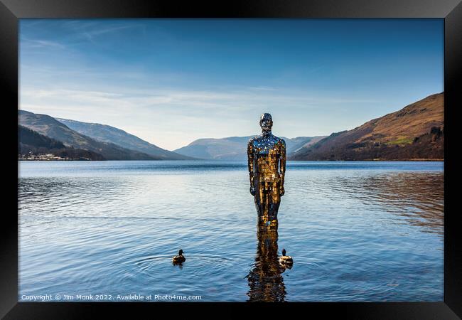 Mirror Man on Loch Earn Framed Print by Jim Monk