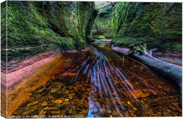 Finnich Glen and the Devil's Pulpit Canvas Print by Jim Monk