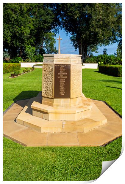 Adelaide River War Cemetery Print by Antonio Ribeiro