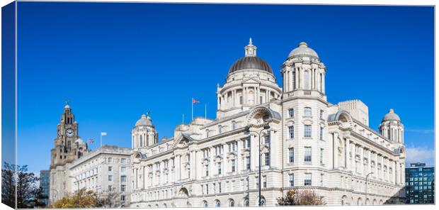 Liverpool skyline panorama Canvas Print by Jason Wells