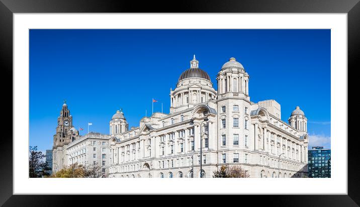 Liverpool skyline panorama Framed Mounted Print by Jason Wells