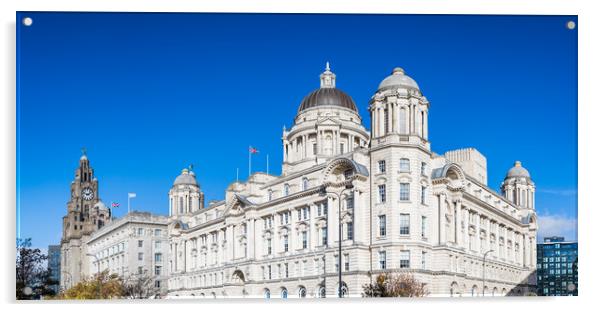 Liverpool skyline panorama Acrylic by Jason Wells