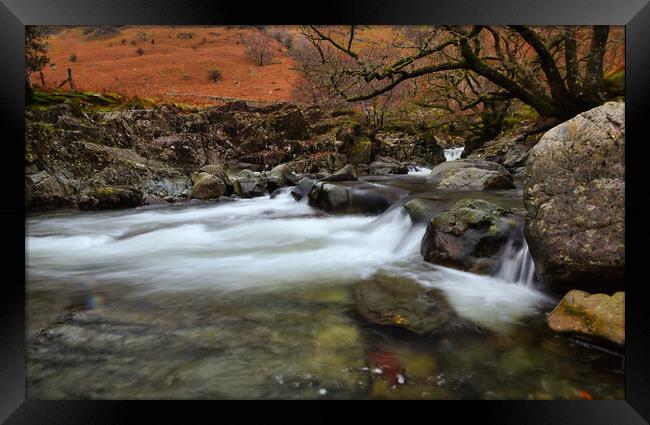 Galleny Force Waterfalls Framed Print by EMMA DANCE PHOTOGRAPHY