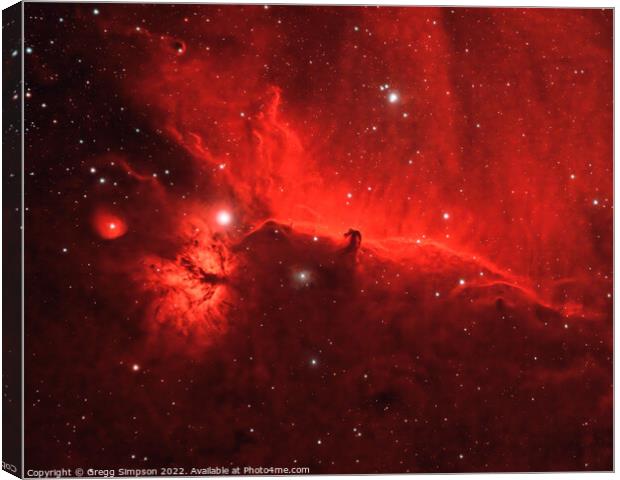 Horsehead & Flame Nebulae Canvas Print by Gregg Simpson