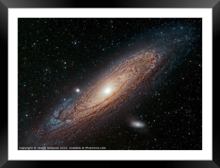 The Andromeda Galaxy Framed Mounted Print by Gregg Simpson