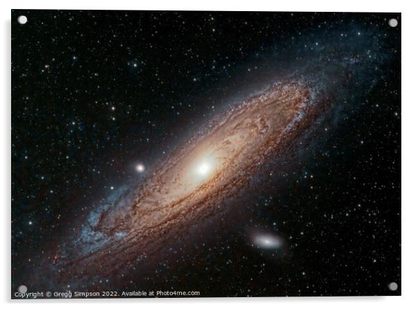 The Andromeda Galaxy Acrylic by Gregg Simpson