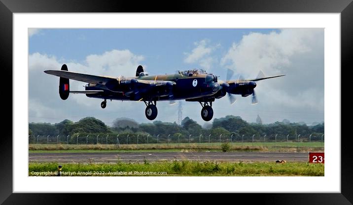 Canadian Avro Lancaster Bomber  FM213  Framed Mounted Print by Martyn Arnold