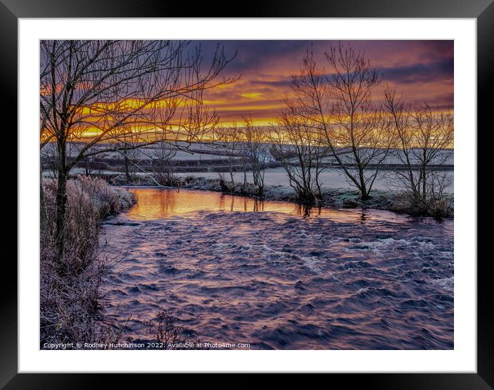 Majestic Winter Sunrise Framed Mounted Print by Rodney Hutchinson