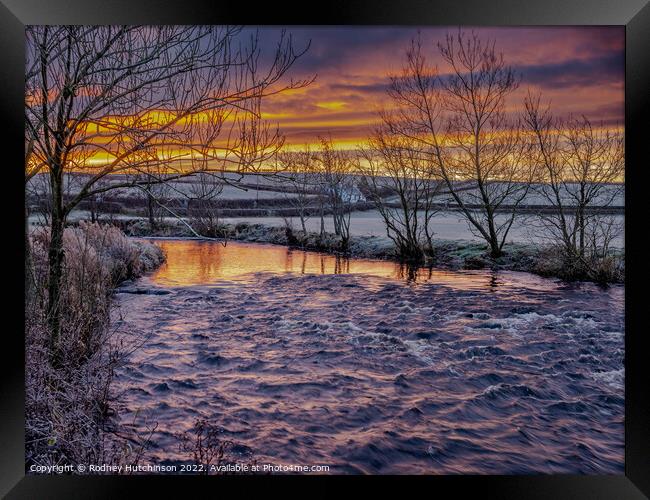 Majestic Winter Sunrise Framed Print by Rodney Hutchinson