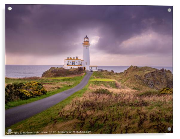 Majestic Beacon of the Scottish West Coast Acrylic by Rodney Hutchinson