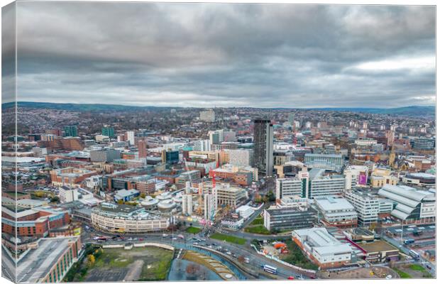 The City of Sheffield Canvas Print by Apollo Aerial Photography