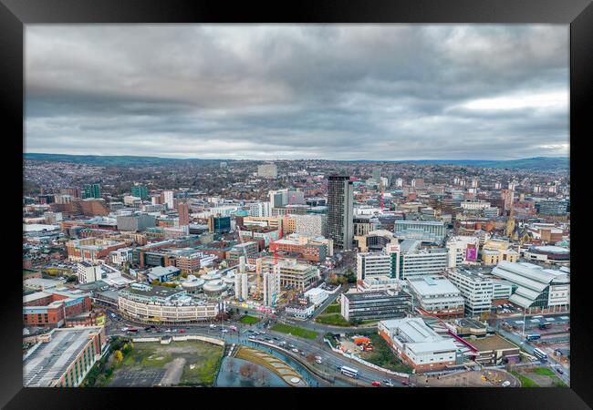 The City of Sheffield Framed Print by Apollo Aerial Photography