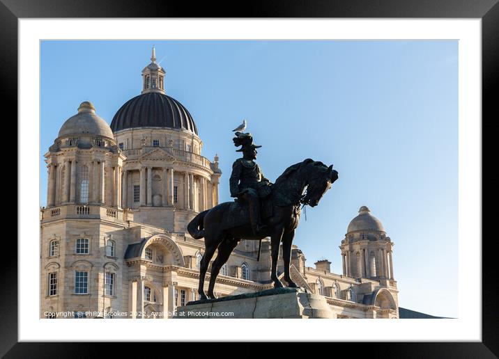 King Edward VII Monument, Liverpool Framed Mounted Print by Philip Brookes