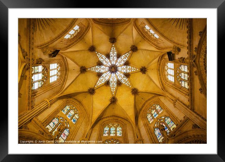 Condestable Chapel of the Cathedral of Burgos Framed Mounted Print by Jordi Carrio
