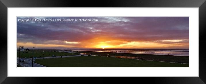 Sunrise above Lytham st annes Framed Mounted Print by Mark Chesters