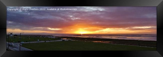 Sunrise above Lytham st annes Framed Print by Mark Chesters