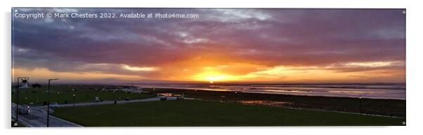 Sunrise above Lytham st annes Acrylic by Mark Chesters