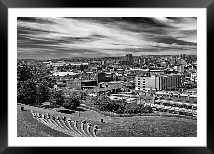 Sheffield Skyline Framed Mounted Print by Darren Galpin