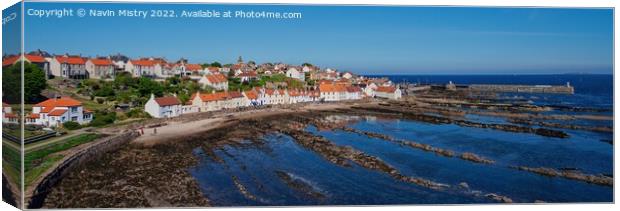 A Panoramic View of Pittenweem, Fife Canvas Print by Navin Mistry
