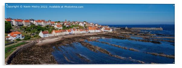 A Panoramic View of Pittenweem, Fife Acrylic by Navin Mistry