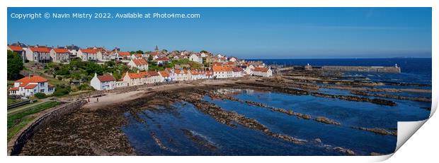 A Panoramic View of Pittenweem, Fife Print by Navin Mistry