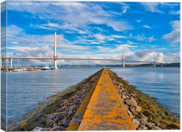 The Queensferry Crossing Canvas Print by Navin Mistry