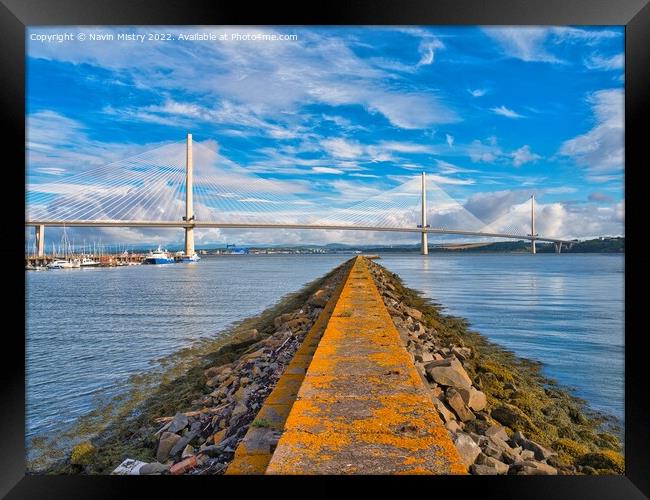 The Queensferry Crossing Framed Print by Navin Mistry