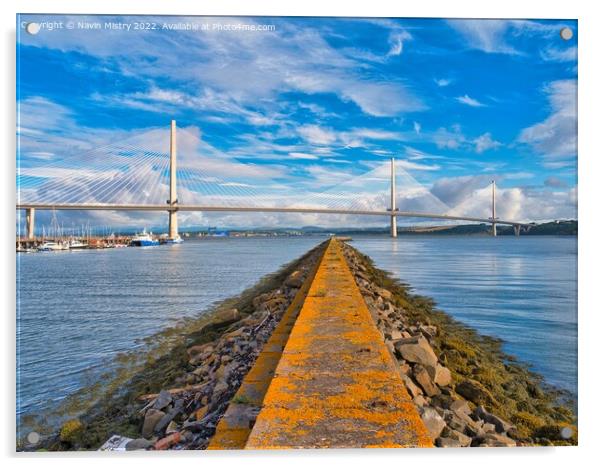 The Queensferry Crossing Acrylic by Navin Mistry