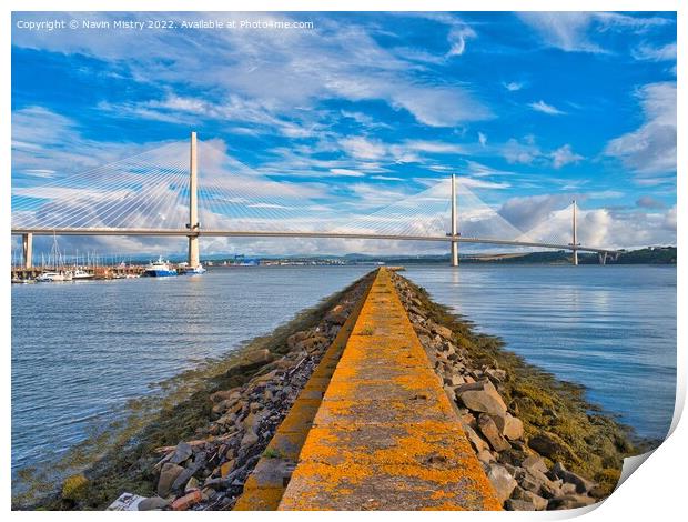 The Queensferry Crossing Print by Navin Mistry