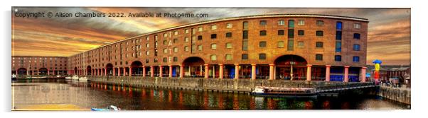 Royal Albert Dock Panorama  Acrylic by Alison Chambers