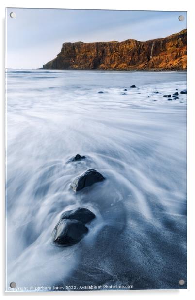 Talisker Beach, Three Stones, Skye, Scotland. Acrylic by Barbara Jones