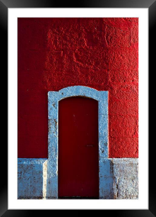 The Alluring Red Door Framed Mounted Print by Jesus Martínez