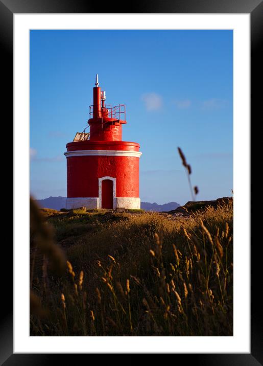 Tranquil Red Beacon Framed Mounted Print by Jesus Martínez