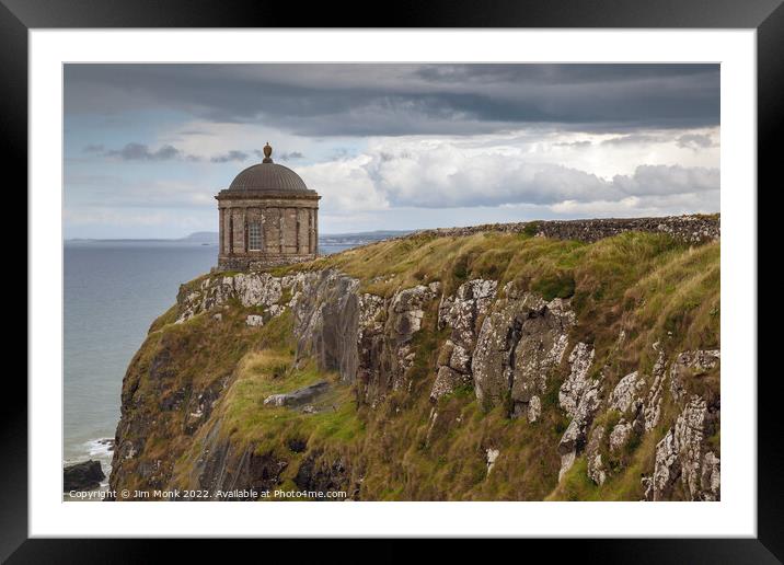 Mussenden Temple, Northern Ireland. Framed Mounted Print by Jim Monk