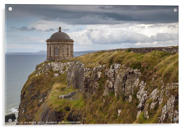 Mussenden Temple, Northern Ireland. Acrylic by Jim Monk