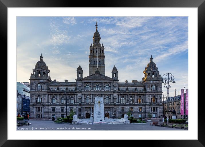 Glasgow City Chambers Framed Mounted Print by Jim Monk