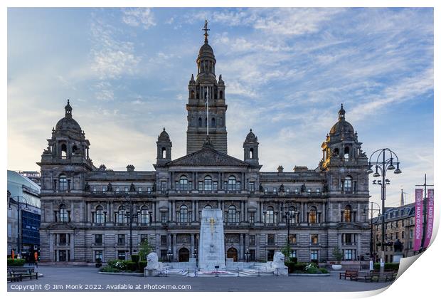 Glasgow City Chambers Print by Jim Monk
