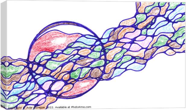 Hand-drawn neurographic illustration Canvas Print by Julia Obregon