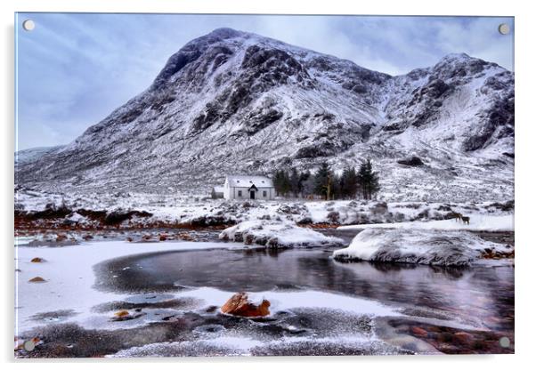 Call of the  wild Glencoe winter Scotland  Acrylic by JC studios LRPS ARPS